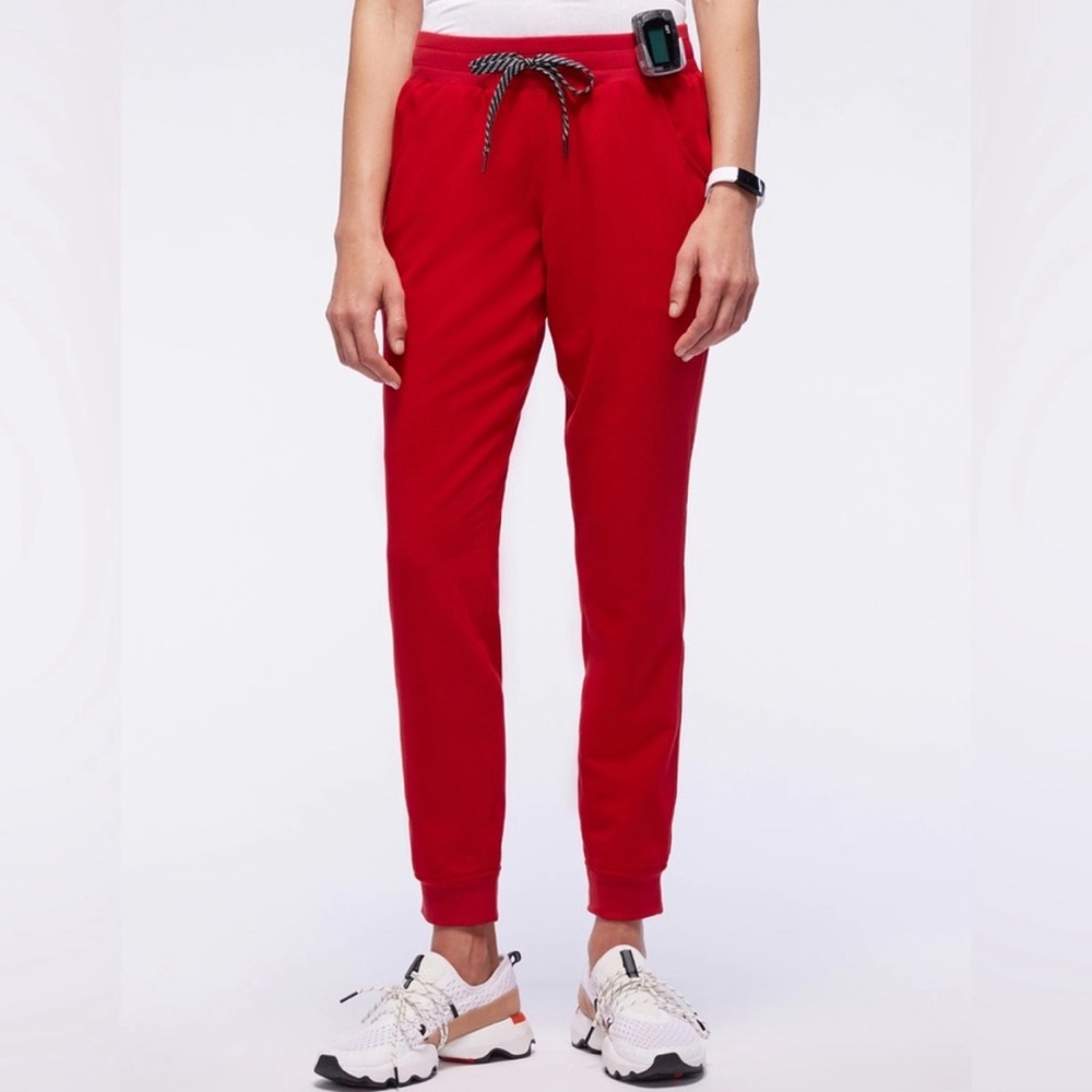 Jaanuu Women’s Red Jogger Scrub Pants